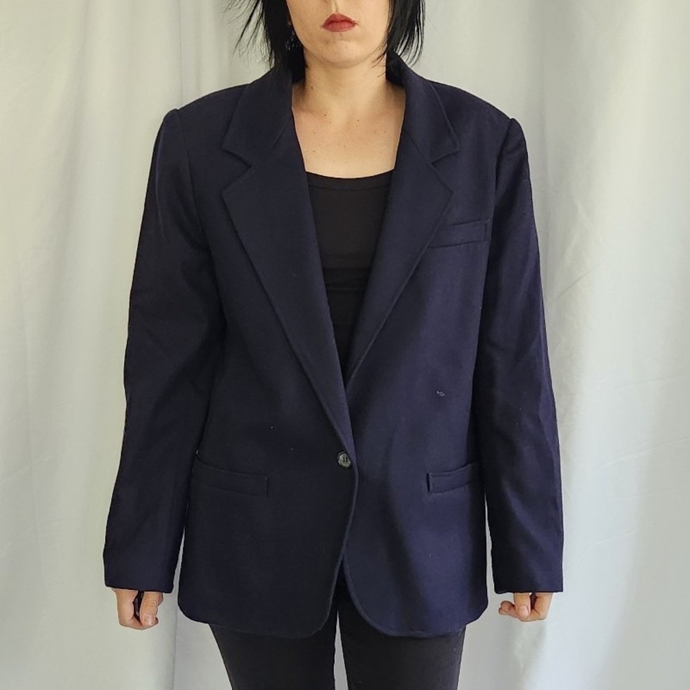 90s Blue‎ Wool Blend Blazer